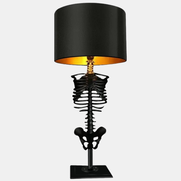 Gotisk Skelet Bordlampe – Dekorativ, Stemningsfuld og Unik Belysning Tech Butik Sort