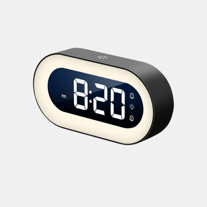 Sanft Lys Vækkeur – Natlys og Rolig Opvågning home others Tech Butik Sort