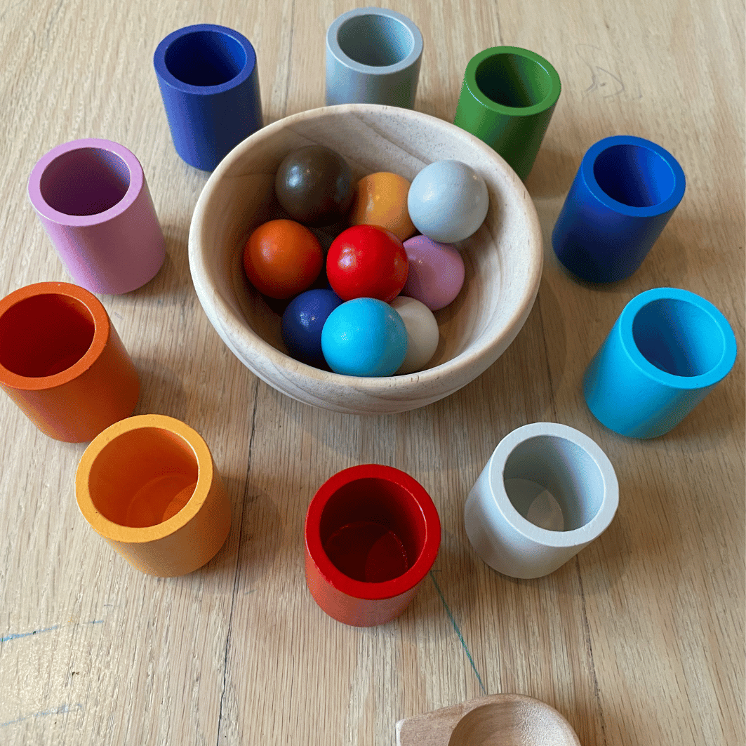 Farvesorteringslegetøj i Træ – Lær Farver Gennem Leg | Ordningsspil Educational Toys Tech Butik