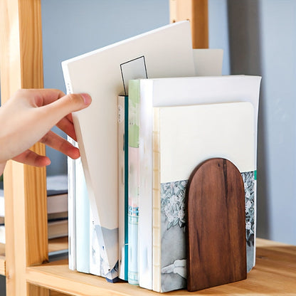 Valnøddetræ Bogstøtte – Kraftig Bogholder til Hjem & Kontor Home Organizer Tech Butik