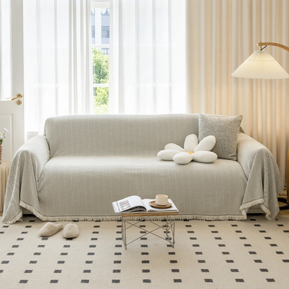 Elegant Chenille Sofabetræk – Blød Følelse med Stilfulde Frynser Sofa Covers Tech Butik