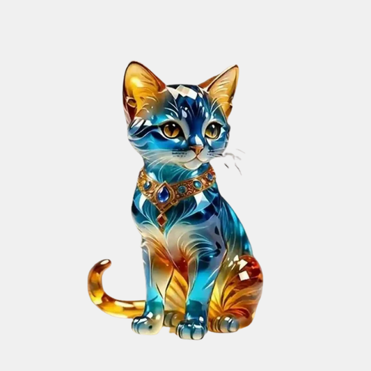 Dekorativ Katte Skulptur – Klassisk og Elegant i Resin Decoration Tech Butik