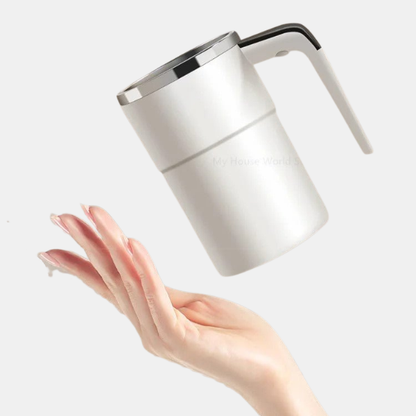 Kaffekrus med Automatisk Omrøring – Genopladeligt Krus i Rustfrit Stål Tech Butik Grå