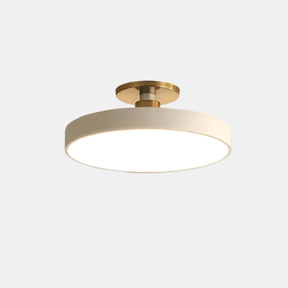 Moderne Nordisk Rund LED Loftlampe til Soveværelse og Stue Loftlamper Tech Butik Hvid Dia 40cm