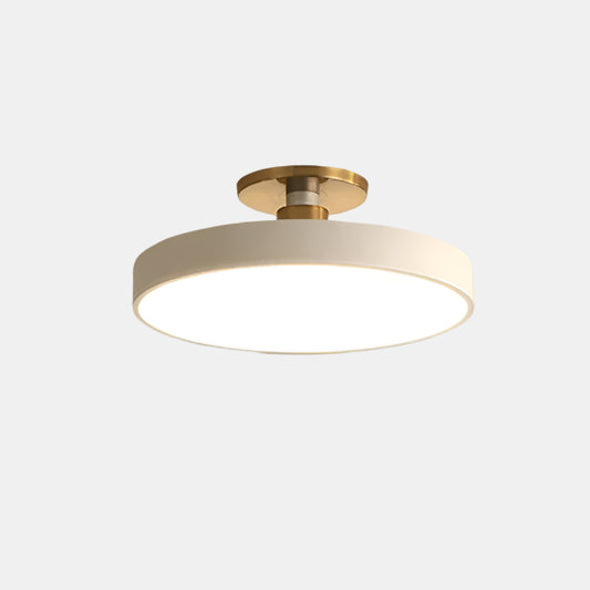 Moderne Nordisk Rund LED Loftlampe til Soveværelse og Stue Loftlamper Tech Butik Hvid Dia 40cm
