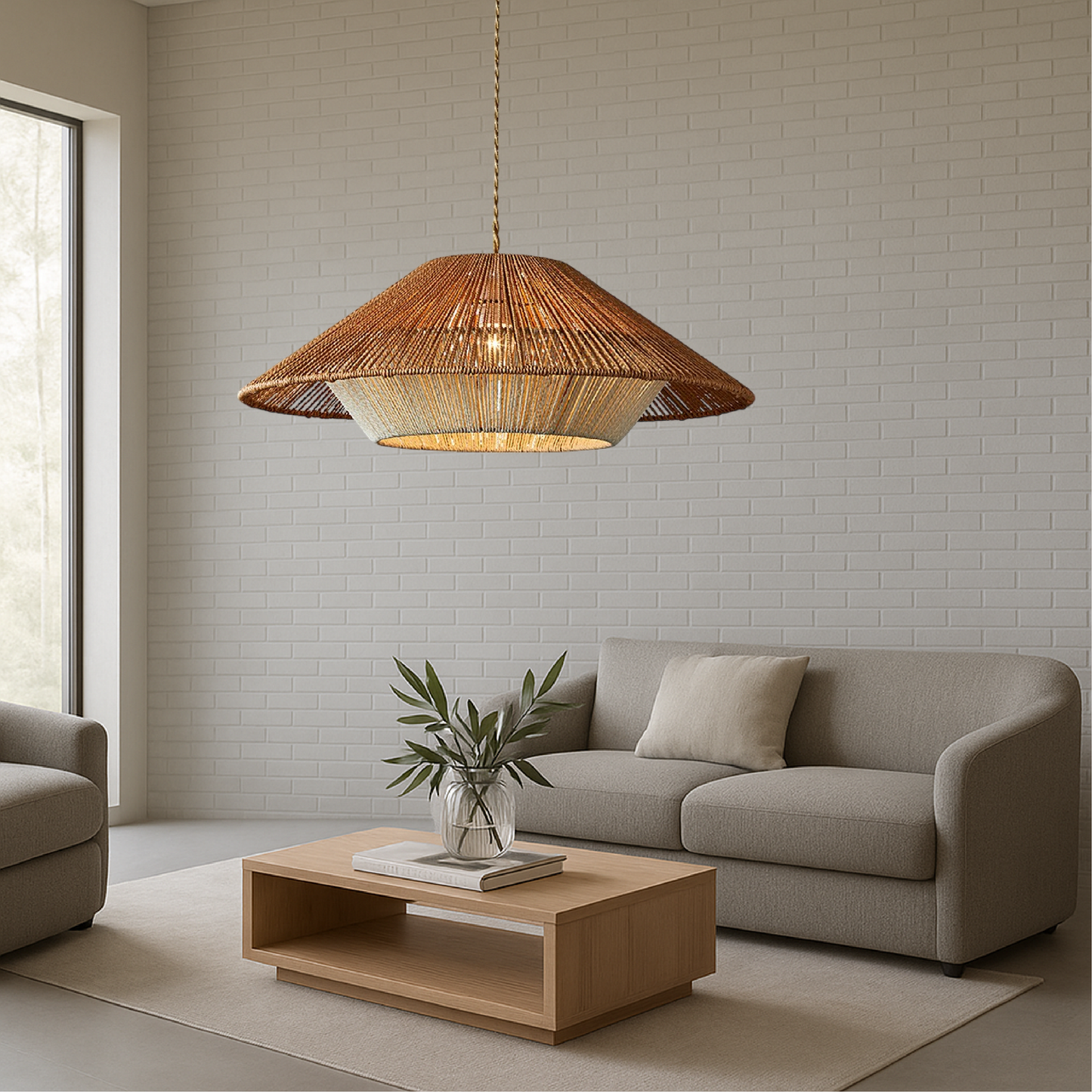 Bambus Flettet Pendelampe – Naturlig Elegance Møder Hyggelig Belysning Lamp Tech Butik