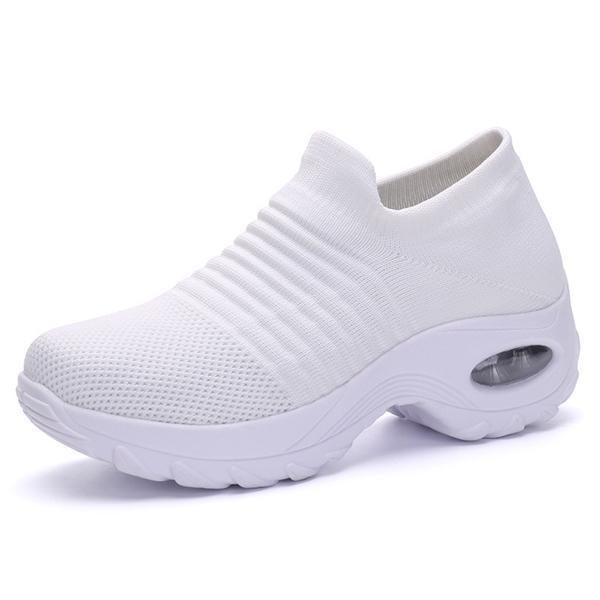 Komfortable Dame Sock Sneakers til Gang Hele Dagen Sneakersneakers Tech Butik Hvid 35