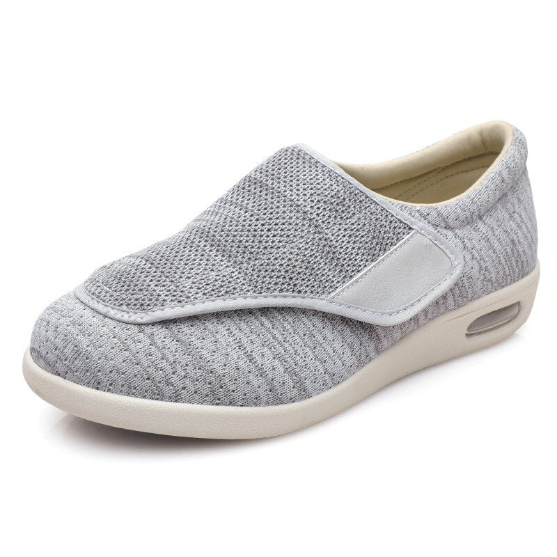 Bred Ortopædisk Sko til Diabetikere – Komfort og Støtte til Følsomme Fødder Shoes Tech Butik Lysegrå 36
