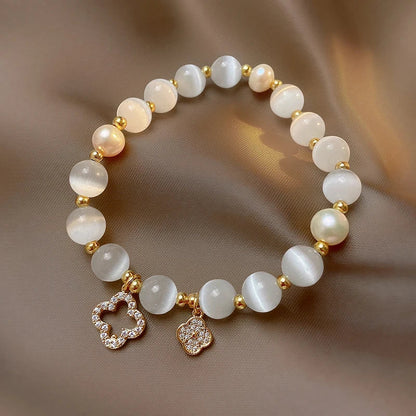 Naturligt Krystal- & Perlearmbånd – Elegant og Tidløst Tilbehør Bracelets Tech Butik