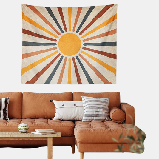 Cover Me With Sunshine væg Gobeliner – Boheme Design med Varme Nuancer Tech Butik 75 x 75 cm