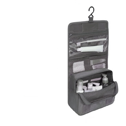 Toiletartikler Rejsetaske - Vandafvisende med Drejelig Krog Cosmetic & Toiletry Bags Tech Butik Grå 24 cm × 19 cm × 8 cm