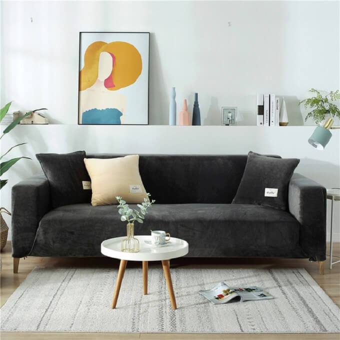 Strækbar Sofabetræk med Fuld Beskyttelse og Glat Pasform sofa cover Tech Butik Mørkegrå 1-personers 90-140CM