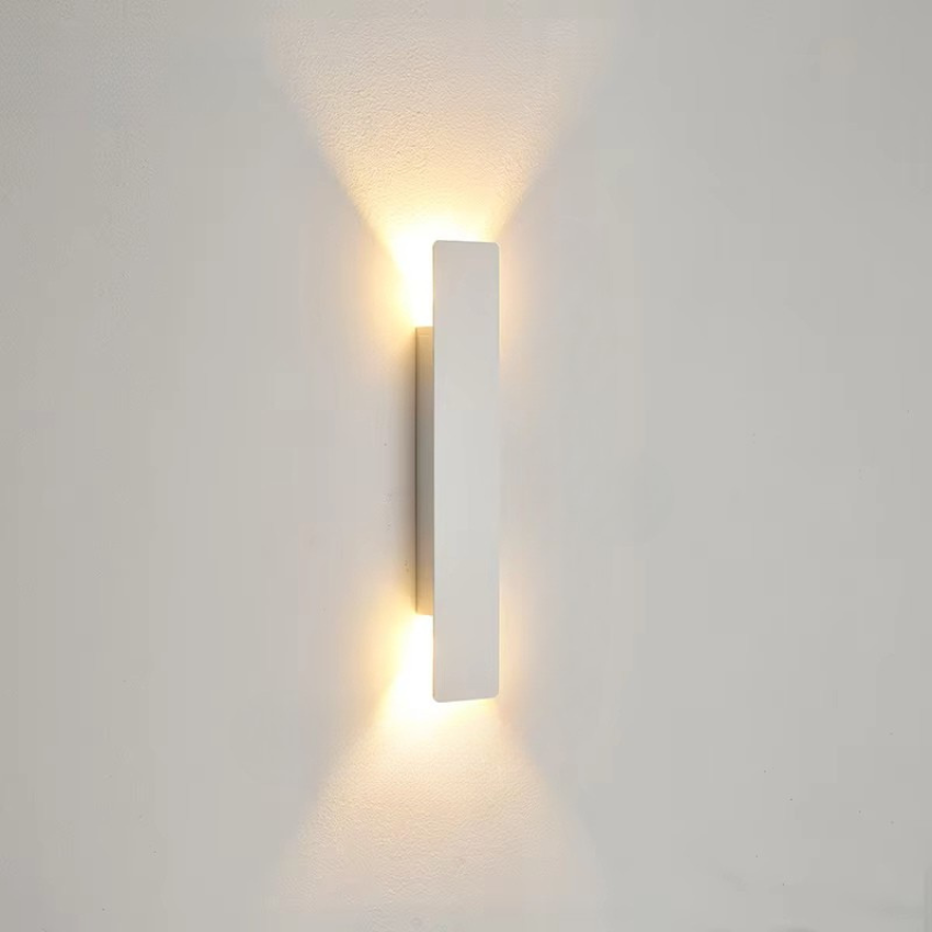 Stilfuld vandtæt udendørs væglampe i slankt aluminium Væglampe Tech Butik Varm hvid 20.5 CM Hvid