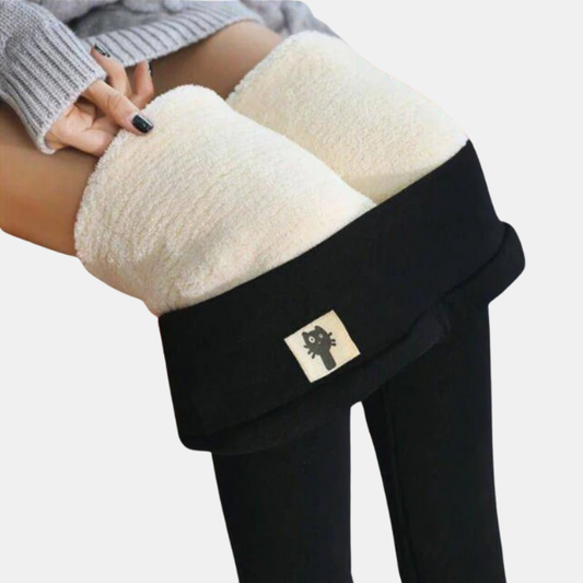 Fleece Leggings – Fløjlsblød, Varm og Komfortabel Hele Vinteren Leggings Tech Butik Sort S