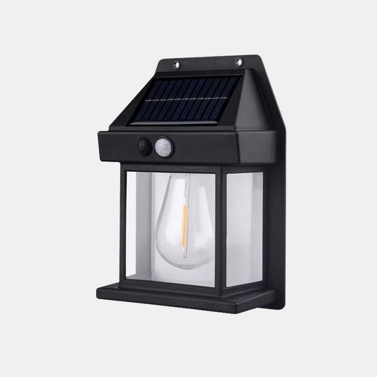 LED Solarlampe til Udendørs Brug Væglampe Tech Butik Sort
