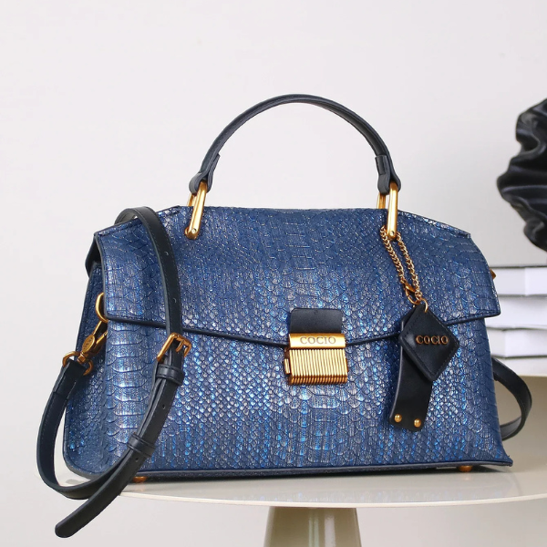 Taske med Slangetryk – Elegant Struktur og Moderne Design Tasker Tech Butik