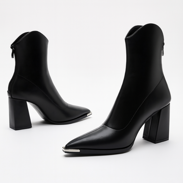 Læderstøvler med Kromspids – Elegant og Moderne Design Boots Tech Butik