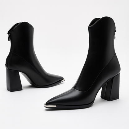 Læderstøvler med Kromspids – Elegant og Moderne Design Boots Tech Butik