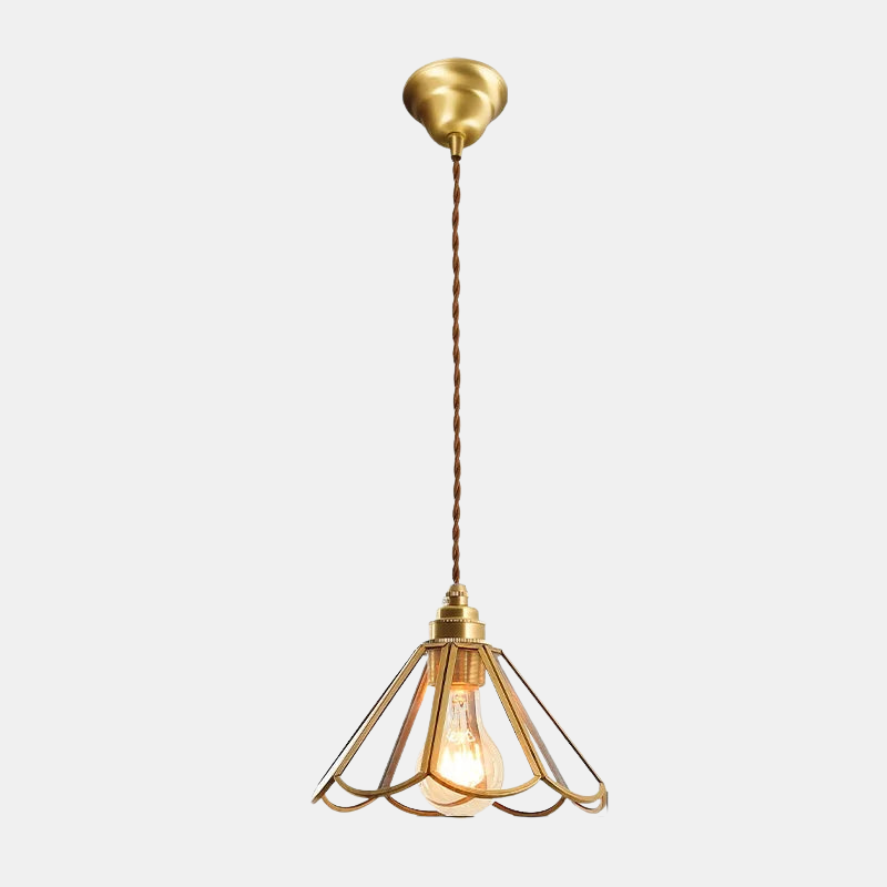 Hængende Tiffany Lampe med Blomsterformet Design – Elegant Belysning til Stuen Pendellampe Tech Butik Transparent – Blomsterbur