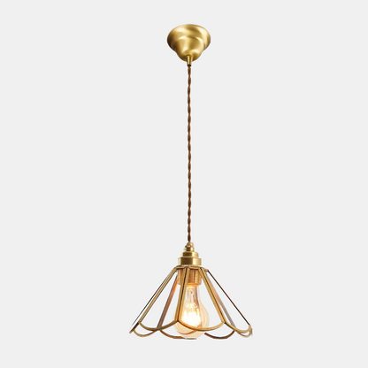 Hængende Tiffany Lampe med Blomsterformet Design – Elegant Belysning til Stuen Pendellampe Tech Butik Transparent – Blomsterbur