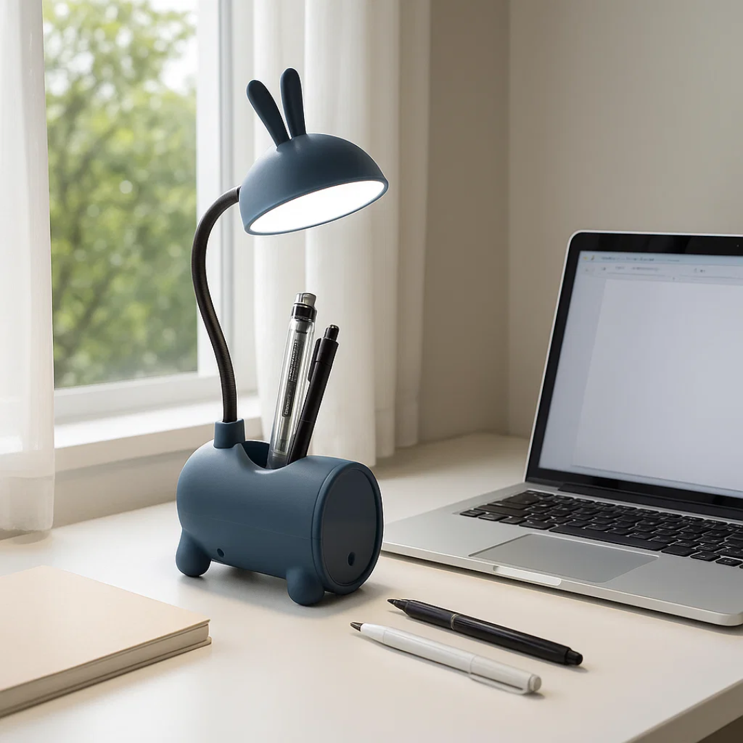 Kreativ LED Bordlampe med Penneholder – Funktionel og Stilfuld Belysningsløsning til Skrivebordet Table lamp Tech Butik