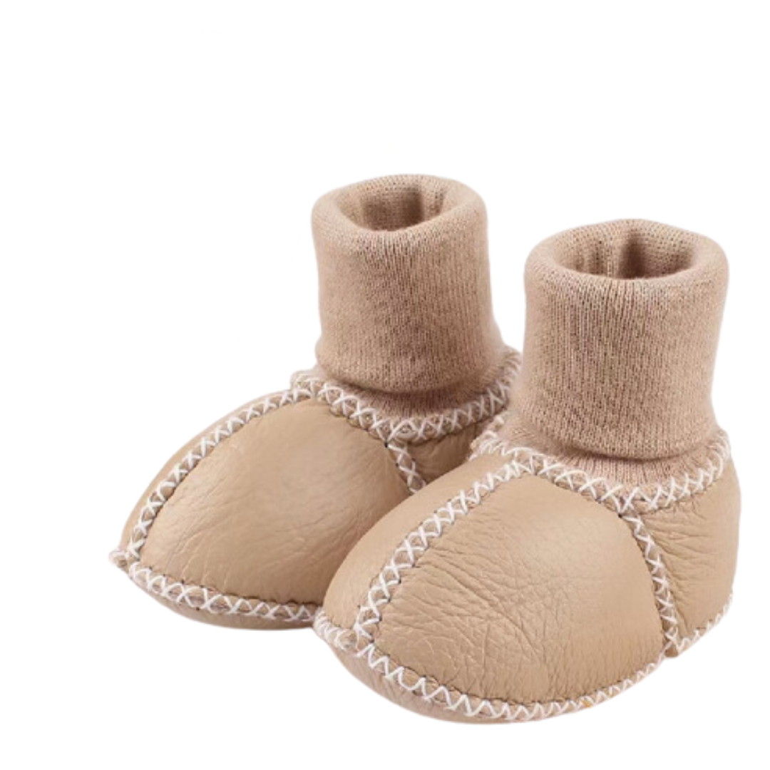 Varme & Bløde Baby Hjemmesko - Skridsikre og Komfortable Hele Dagen Baby & Toddler Shoes Tech Butik Beige 15 (0-6 Måneder)