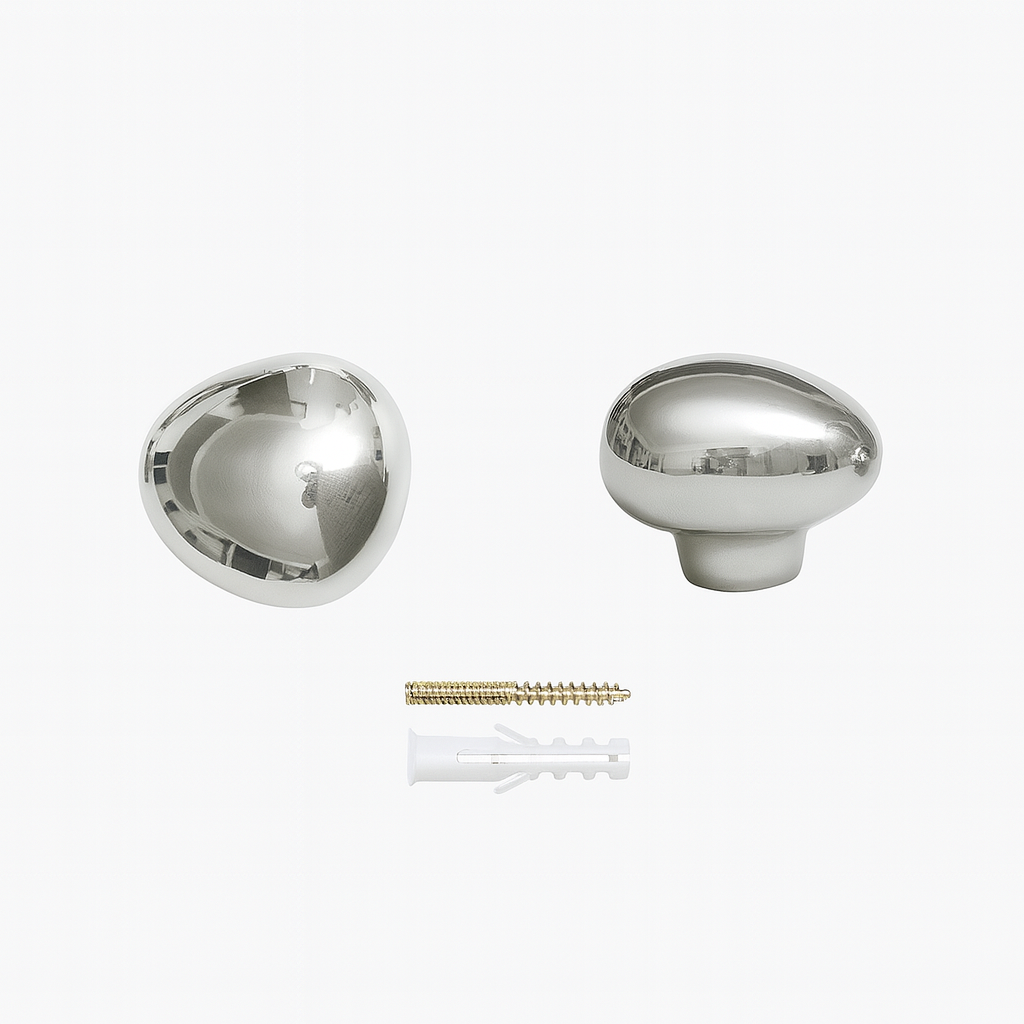 Raindrop Chrome Vægkroge – Slank og Holdbar Hængeløsning til Moderne Interiør Home Tech Butik Skrue Lille