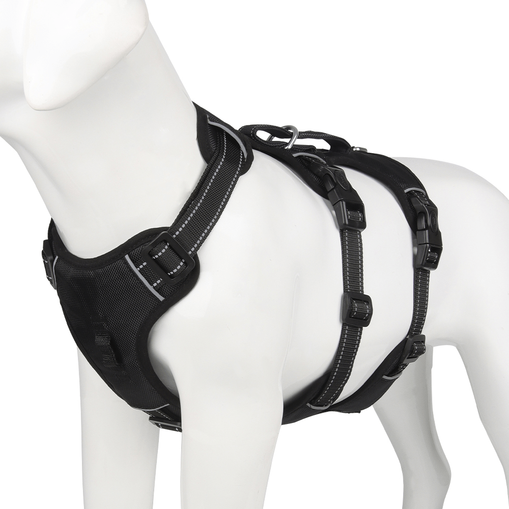 Anti-Pull Hundesele – Sikker og Komfortabel Grip til Hund på Gåturen Harnesses Tech Butik Sort S