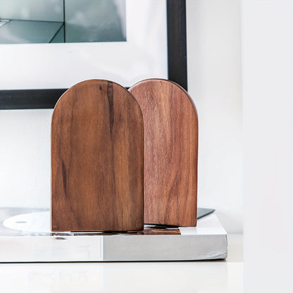Valnøddetræ Bogstøtte – Kraftig Bogholder til Hjem & Kontor Home Organizer Tech Butik