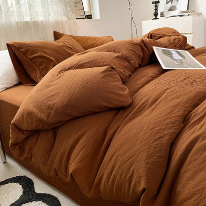 Minimalistisk Bomulds Sengetøjssæt – Enkel Elegance med Hygge og Komfort Bedding Tech Butik Brun Tvilling