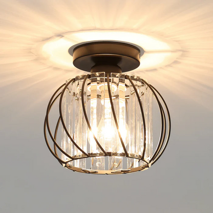 Stilfuld Globulær Glas Pendellampe - Minimal Elegance til Moderne Hjem Ceiling Light Tech Butik Sort Loftslys D16*H16cm
