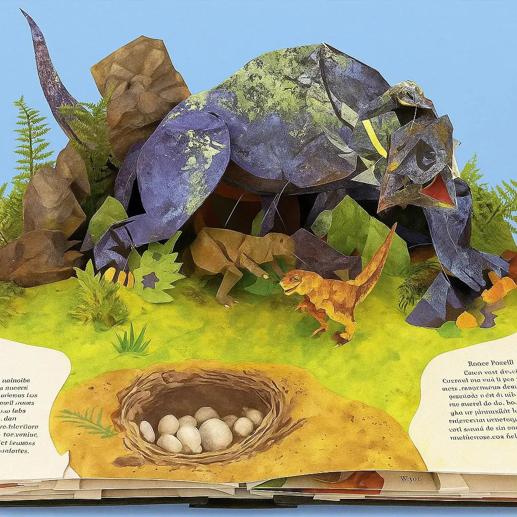 Interaktiv Dinosaur Pop-up Bog – Udforsk Jura-verdenen i 3D Media > Books > Non-Fiction Books > Pop-Up Books Tech Butik