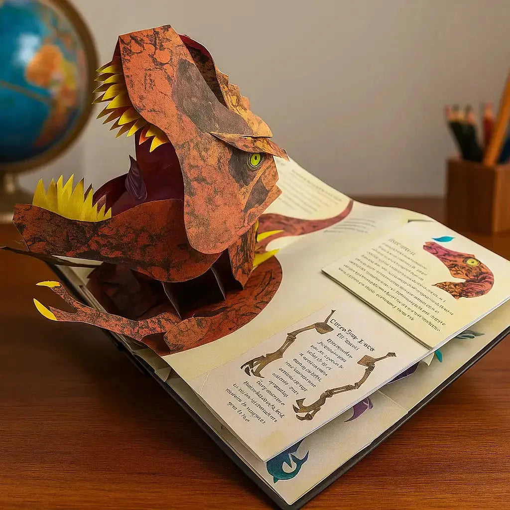 Interaktiv Dinosaur Pop-up Bog – Udforsk Jura-verdenen i 3D Media > Books > Non-Fiction Books > Pop-Up Books Tech Butik