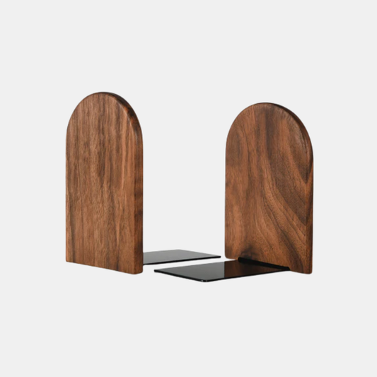 Valnøddetræ Bogstøtte – Kraftig Bogholder til Hjem & Kontor Home Organizer Tech Butik Sort valnøddetræ