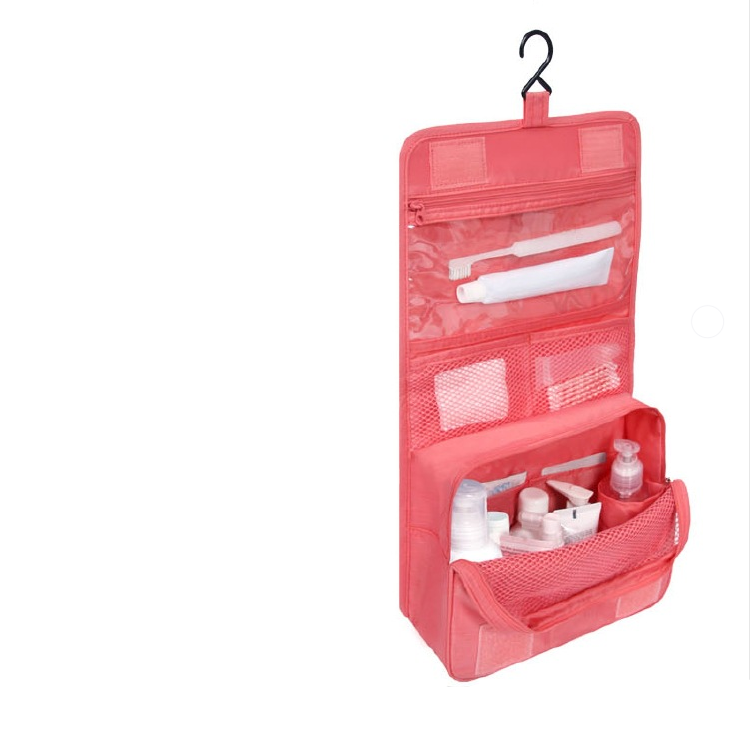Toiletartikler Rejsetaske - Vandafvisende med Drejelig Krog Cosmetic & Toiletry Bags Tech Butik Vandmelonrød 24 cm × 19 cm × 8 cm