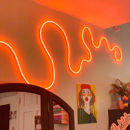 Minimalistisk Neon LED Reblys – Fleksibel Stemningsbelysning med Smart Kontrol String Lights Tech Butik