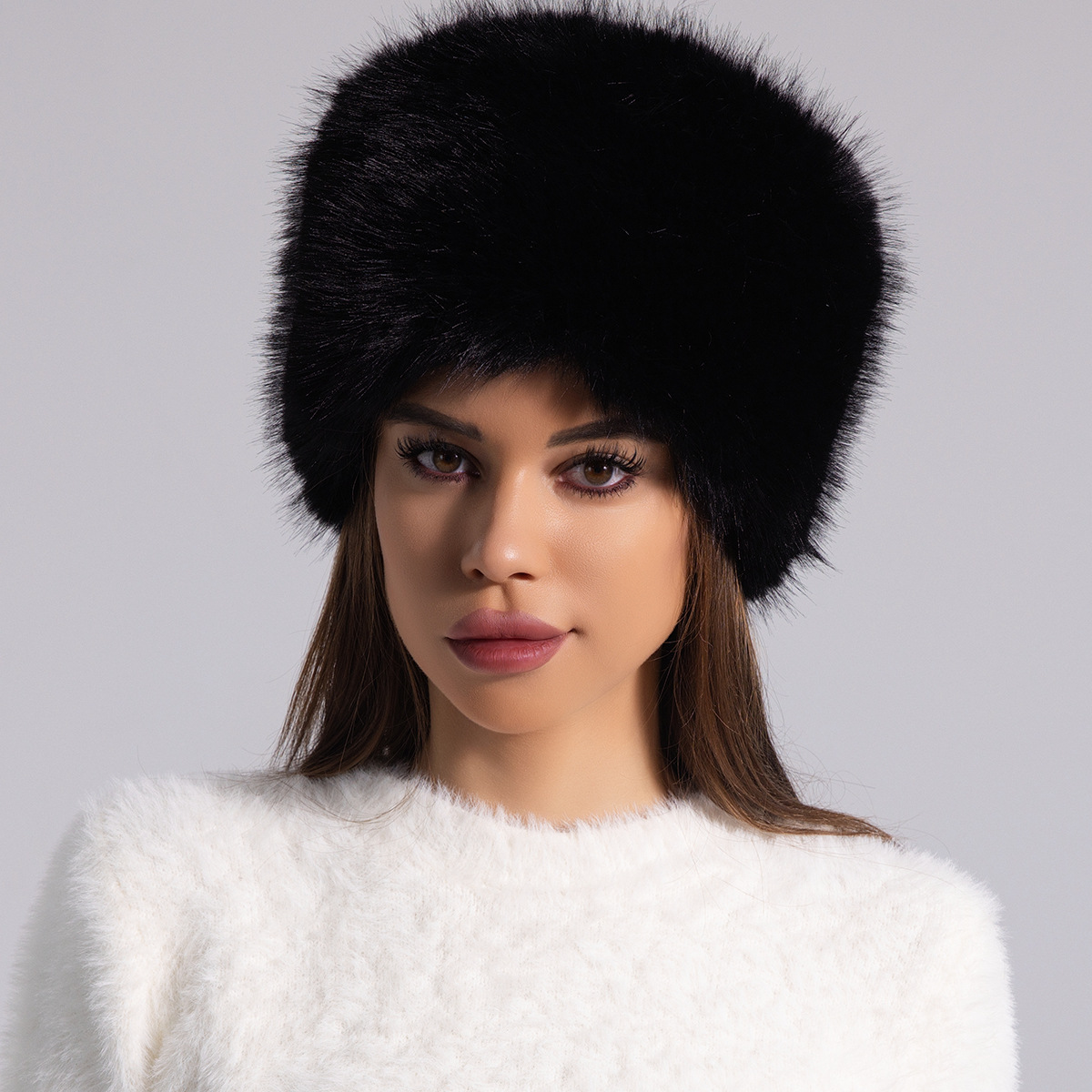 Pelshue – Rund, Varm og Elegant til Kolde Dage Fur Hat Tech Butik Sort