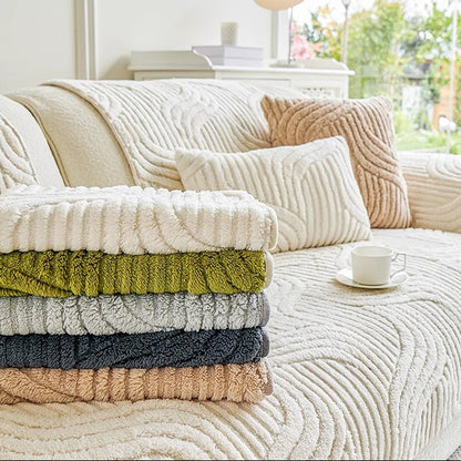 Sofabetræk med Bølgestribet Struktur for Elegant og Beskyttende Komfort Tech Butik
