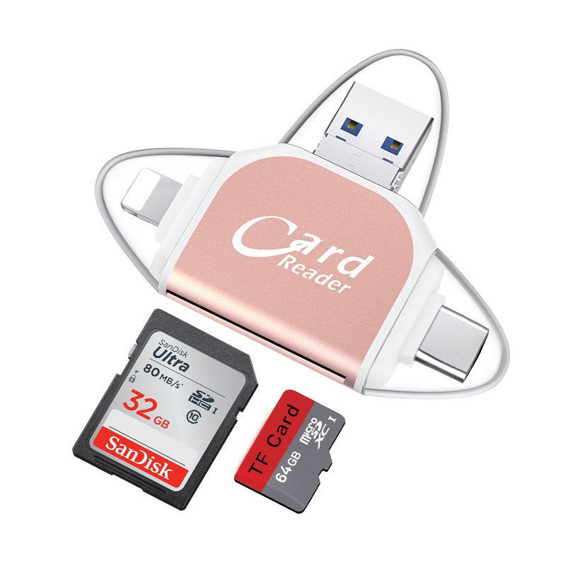 USB- og SD-kortlæser – Hurtig & Pålidelig Dataoverførsel Memory Card Readers Tech Butik Rose guld