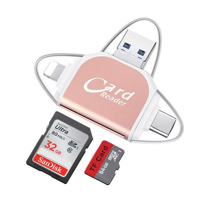 USB- og SD-kortlæser – Hurtig & Pålidelig Dataoverførsel Memory Card Readers Tech Butik Rose guld