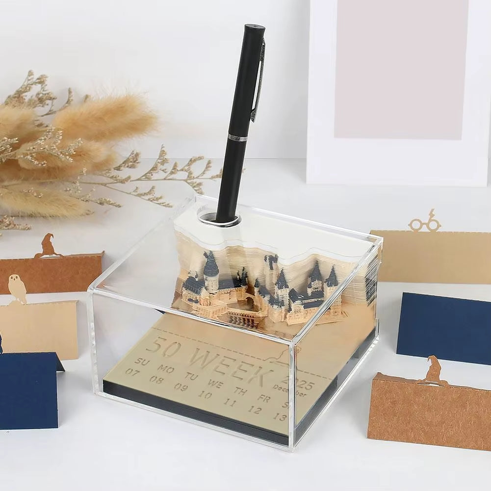 3D Kalender Memo Pad – Kreativ Skrivebordsorganisator til Noter og Planlægning Calendar Tech Butik