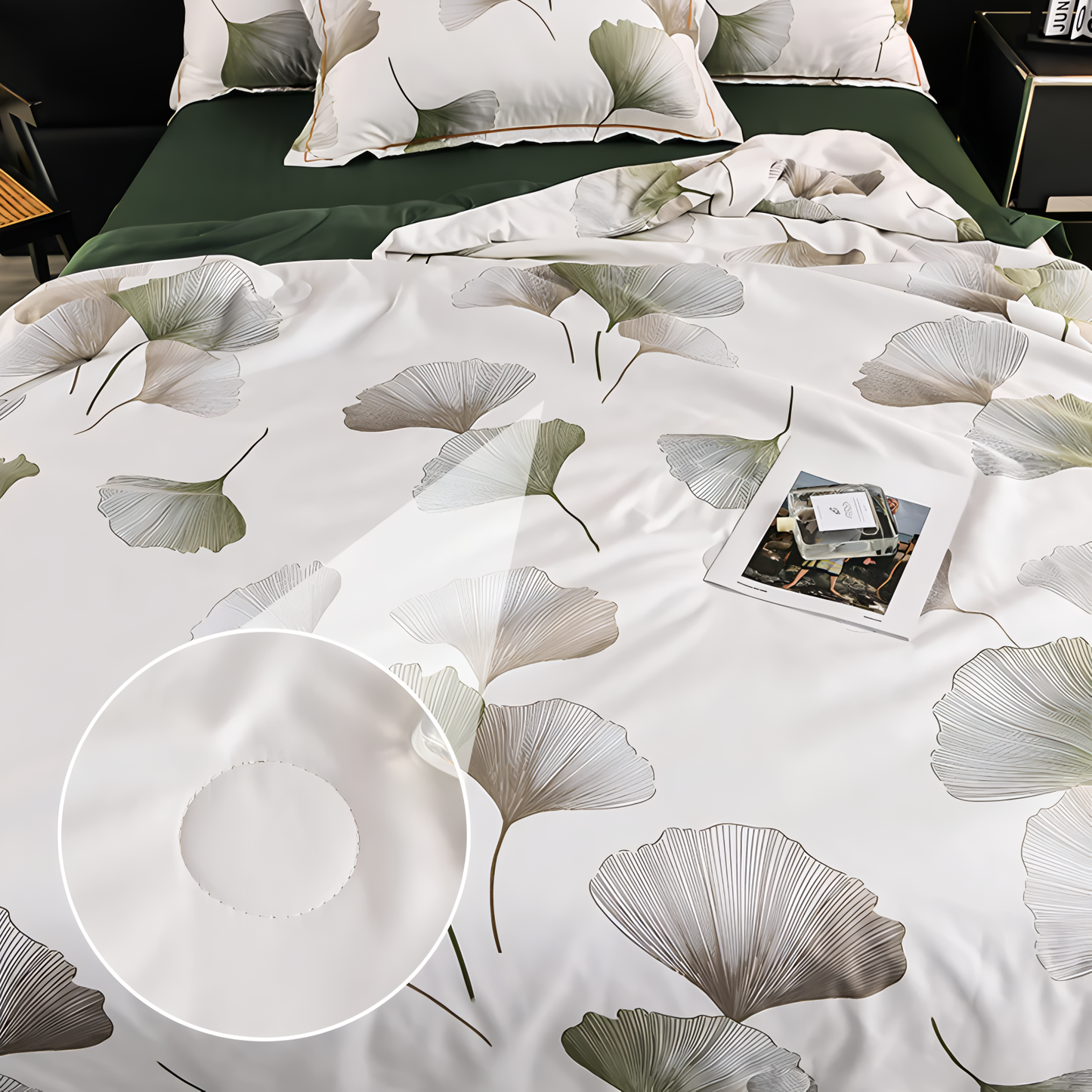 Elegant Dynebetræk Sæt – 4-dele Blomstret Sengetøjssæt Bedding Tech Butik