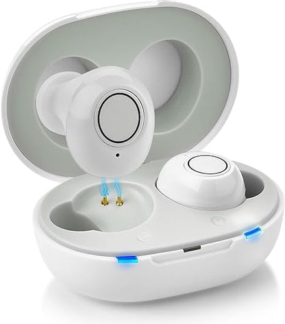 Diskrete Bluetooth Ørepropper – Genopladelige Høreapparater med App-styring og Komfortabel Lyd Gadgets Tech Butik