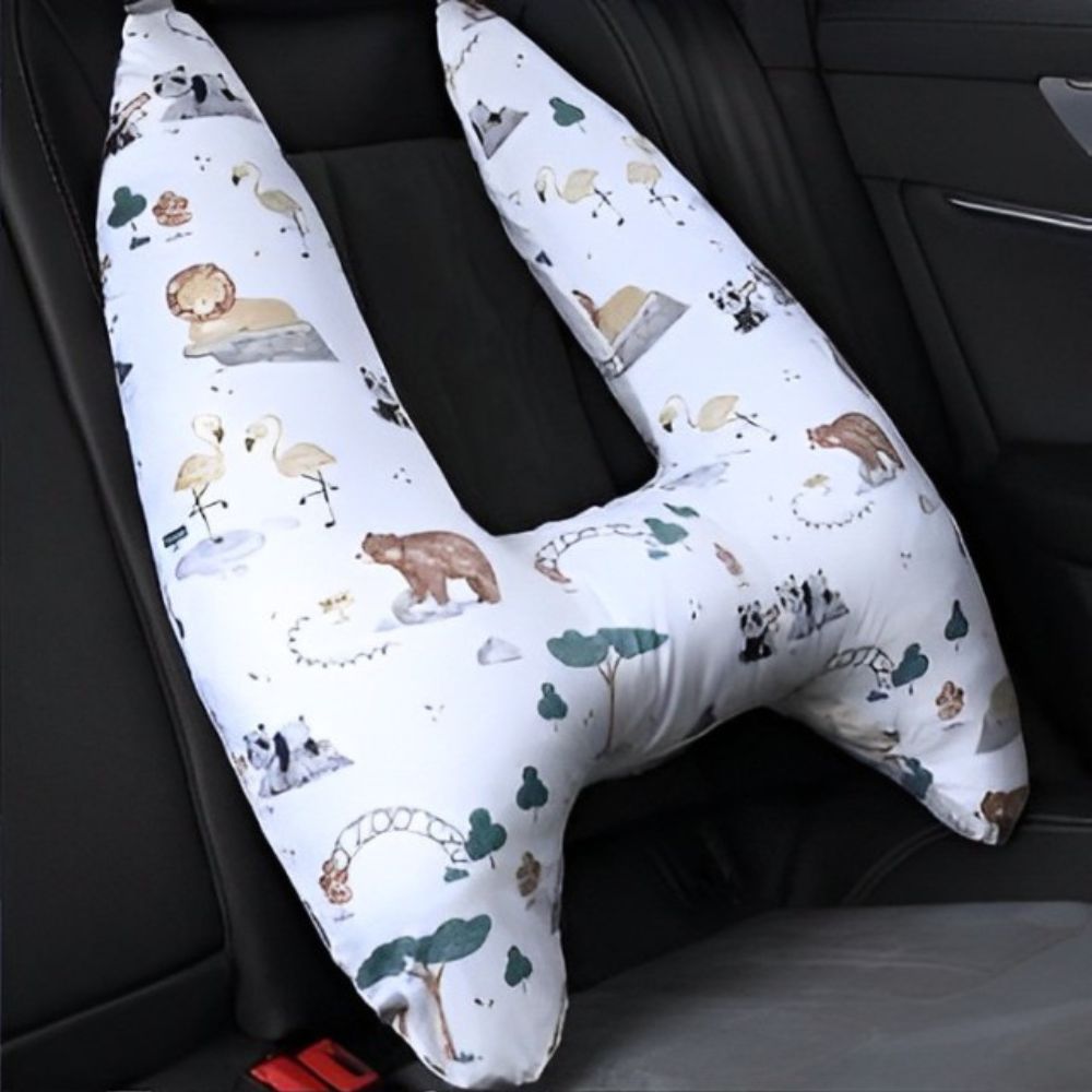 Rejsepude til bagsædet for børn – Komfortabel støtte til sikre og afslappende køreture Pillows Tech Butik Zoo 2