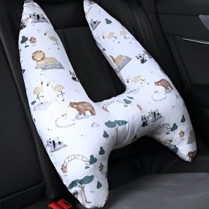 Rejsepude til bagsædet for børn – Komfortabel støtte til sikre og afslappende køreture Pillows Tech Butik Zoo 2