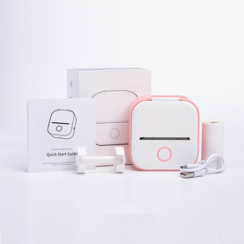 Mini Lommeprinter – Kompakt Trådløs Fotoprinter & Dokumentprinter Electronics & Gadgets Tech Butik Lyserød Mini