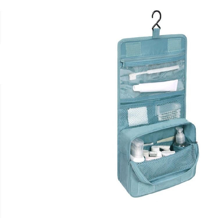 Toiletartikler Rejsetaske - Vandafvisende med Drejelig Krog Cosmetic & Toiletry Bags Tech Butik Blå 24 cm × 19 cm × 8 cm