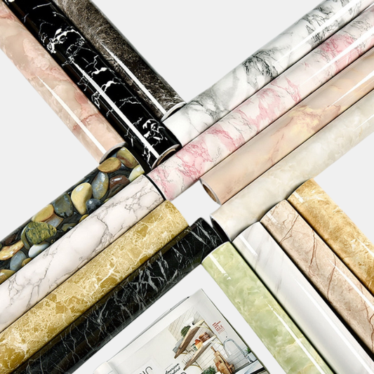 Selvklæbende Vinyl-Klistermærke med Marmorlook – Vandtæt, Holdbar og Nem Montering DIY Tech Butik