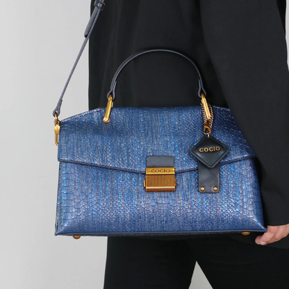 Taske med Slangetryk – Elegant Struktur og Moderne Design Tasker Tech Butik