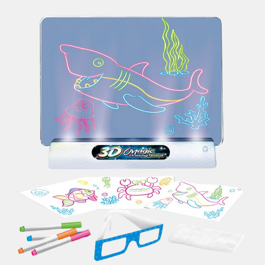 Tegnebræt med Lys – Kreativ 3D Tegnetavle til Børn Educational Toys Tech Butik